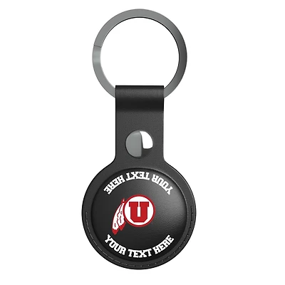 Keyscaper Black Utah Utes Personalized AirTag Holder