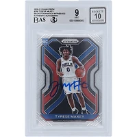 Tyrese Maxey Philadelphia 76ers Autographed 2020-21 Panini Prizm #256 Beckett Fanatics Witnessed Authenticated 9/10 Rookie Card