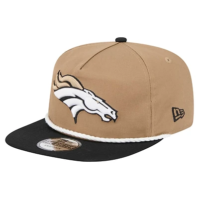 Men's New Era Khaki/Black Denver Broncos Desert Golfer Snapback Hat