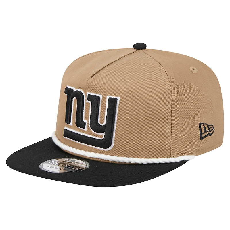 Men's New Era Khaki/Black New York Giants Desert Golfer Snapback Hat