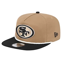 Men's New Era Khaki/Black San Francisco 49ers Desert Golfer Snapback Hat