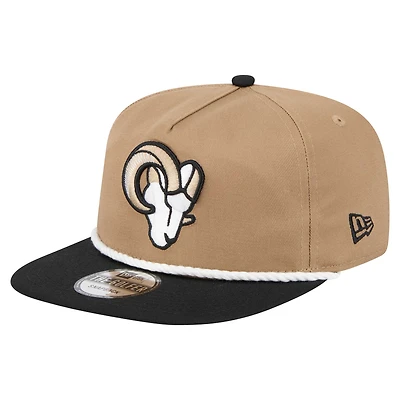 Men's New Era Khaki/Black Los Angeles Rams Desert Golfer Snapback Hat