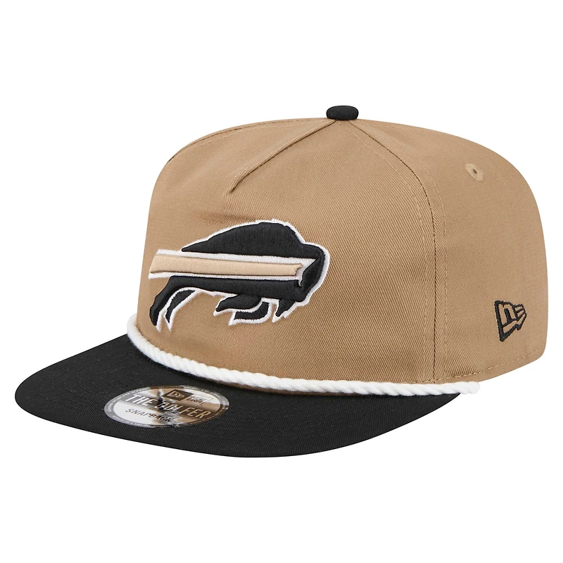 Men's New Era Khaki/Black Buffalo Bills Desert Golfer Snapback Hat