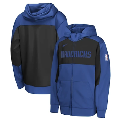 Youth Nike Blue/Black Dallas Mavericks Authentic On-Court Showtime Performance Full-Zip Hoodie