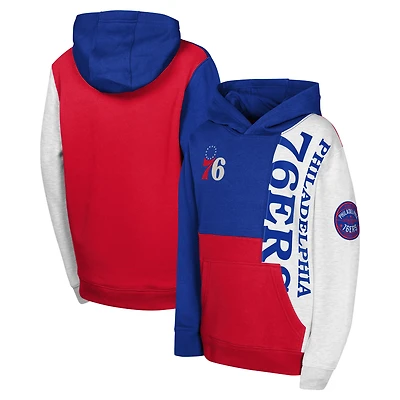 Youth  Royal Philadelphia 76ers Splash Pullover Hoodie