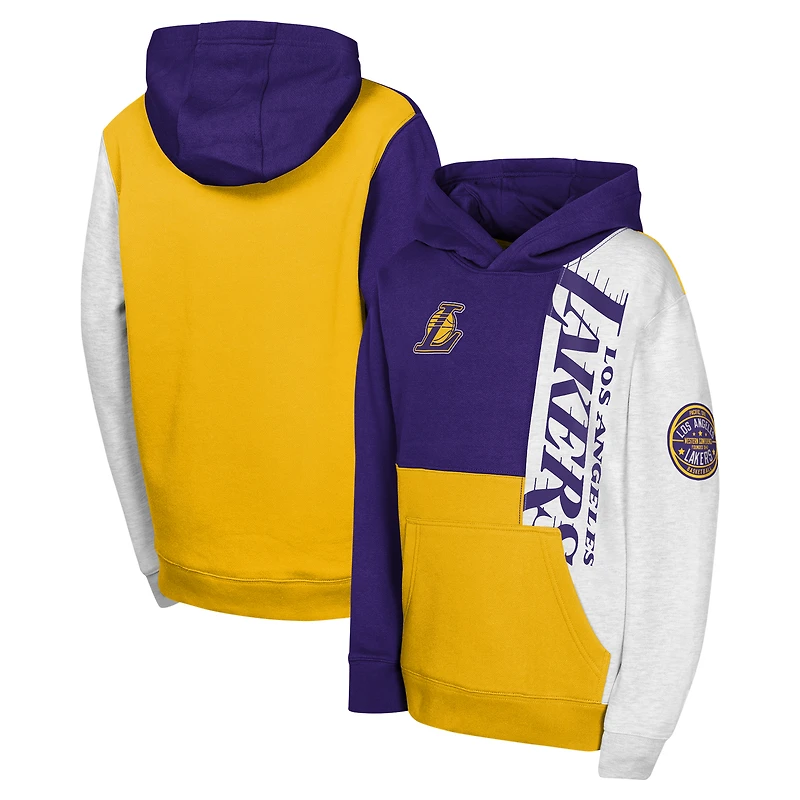 Youth  Purple Los Angeles Lakers Splash Pullover Hoodie