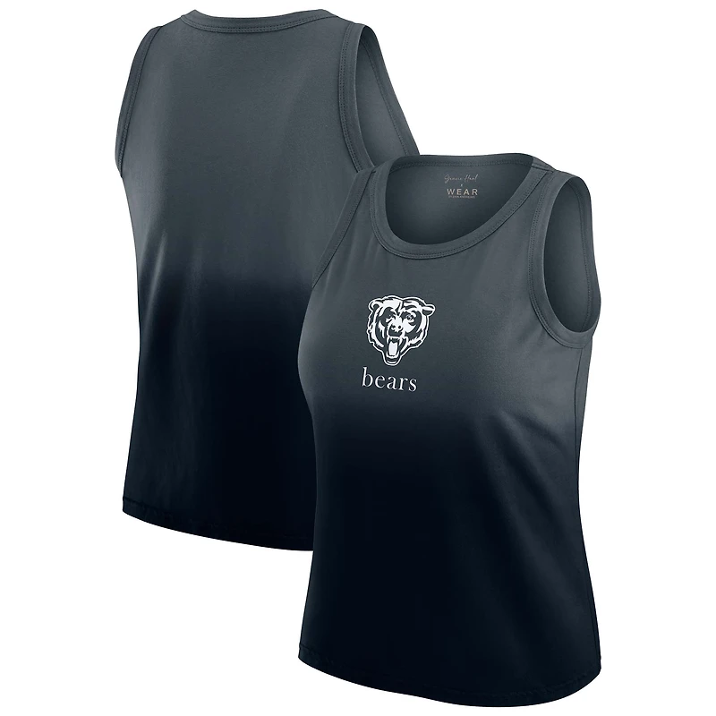 Women's WEAR by Erin Andrews x Gracie Hunt Navy Chicago Bears Ombre Tank Top