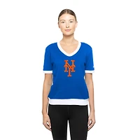 Women's New Era  Royal New York Mets Game Day Rhinestone V-Neck T-Shirt