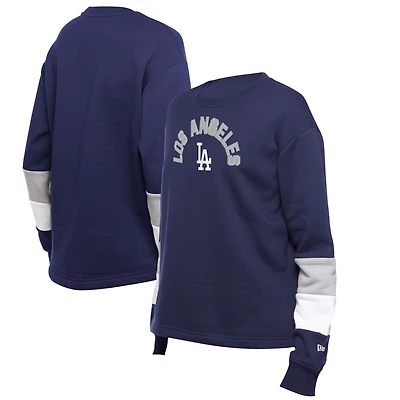 Women's New Era  Blue Los Angeles Dodgers Game Day Color Pullover Sweatshirt