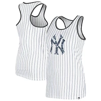 Women's New Era White New York Yankees Gameday Pinstripe Tank Top