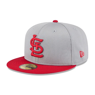 Men's New Era Gray/Red St. Louis Cardinals 2025 Batting Practice 59FIFTY Fitted Hat
