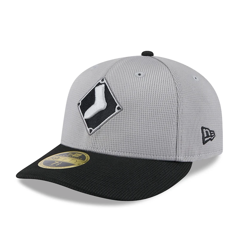 Men's New Era Gray/Black Chicago White Sox 2025 Batting Practice Low Profile 59FIFTY Fitted Hat