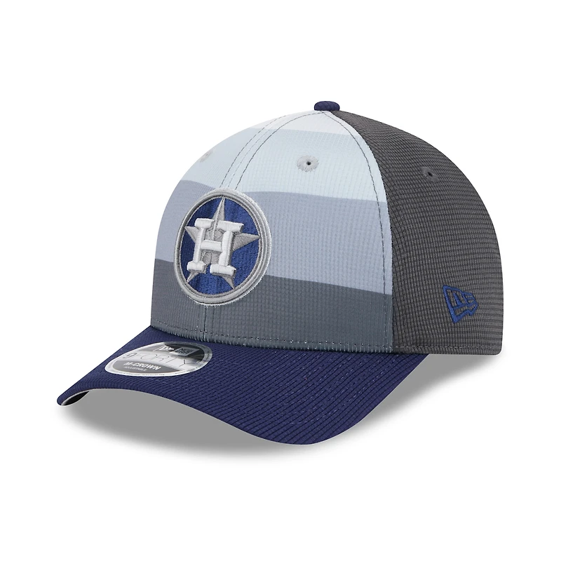 Men's New Era  Gray/Navy Houston Astros 2025 Batting Practice 9FORTY M-Crown Adjustable Hat