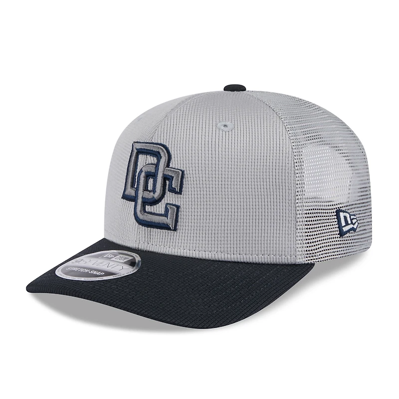 Men's New Era  Gray/Navy Washington Nationals 2025 Batting Practice 9SEVENTY Stretch-Snap Trucker Hat