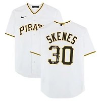 Paul Skenes Pittsburgh Pirates Autographed White Nike Replica Jersey with Multiple MLB Debut Inscriptions - Limited Edition of 25