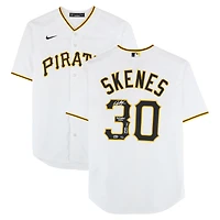 Paul Skenes Pittsburgh Pirates Autographed White Nike Replica Jersey with Multiple MLB Debut Inscriptions - Limited Edition of 25