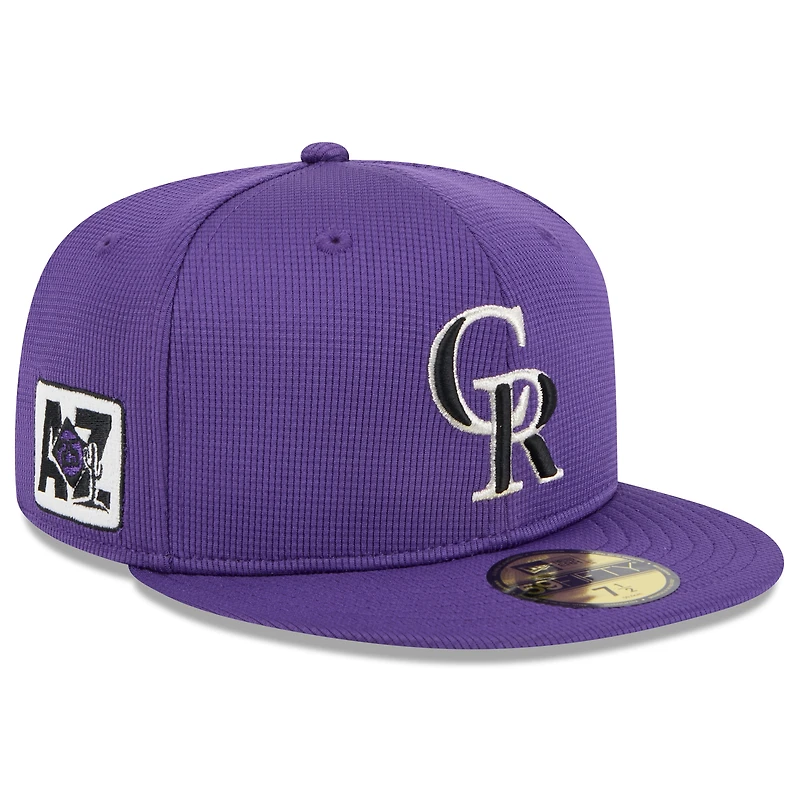 Men's New Era  Purple Colorado Rockies 2025 Spring Training 59FIFTY Fitted Hat