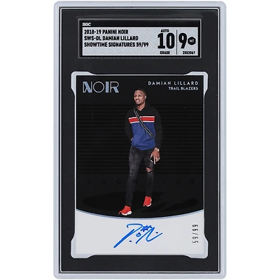 Damian Lillard Portland Trail Blazers Autographed 2018-19 Panini Noir Showtime #SWS-DL #59/99 SGC Authenticated 9/10 Card