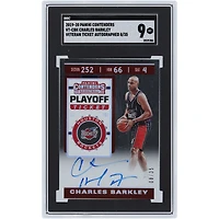 Charles Barkley Houston Rockets Autographed 2019-20 Panini Contenders Playoff Ticket #VT-CBK #8/35 SGC Authenticated 9 Card