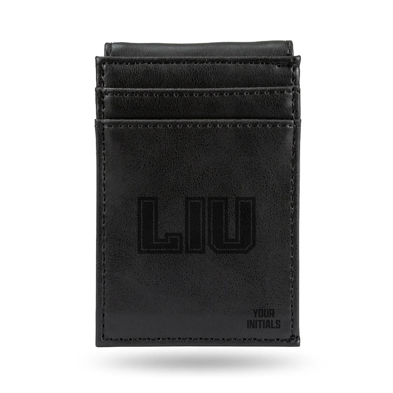 Black LIU Sharks Personalized Front Pocket Wallet