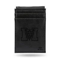Black Mercer Bears Personalized Front Pocket Wallet