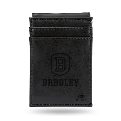 Bradley Braves Personalized Front Pocket Wallet