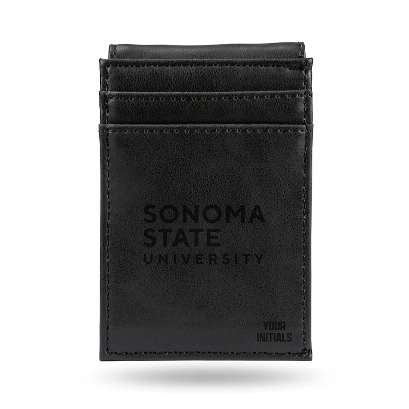 Sonoma State Seawolves Personalized Front Pocket Wallet