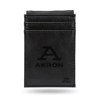Black Akron Zips Personalized Front Pocket Wallet