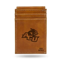 Brown Abilene Christian University Wildcats Personalized Front Pocket Wallet