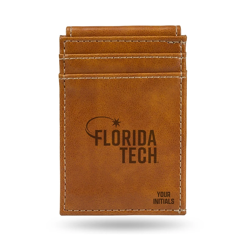 Brown Florida Tech Panthers Personalized Front Pocket Wallet