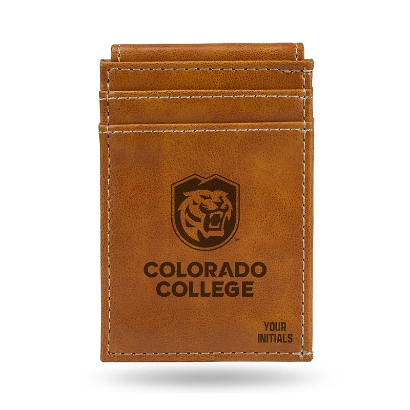 Brown Colorado College Tigers Personalized Front Pocket Wallet