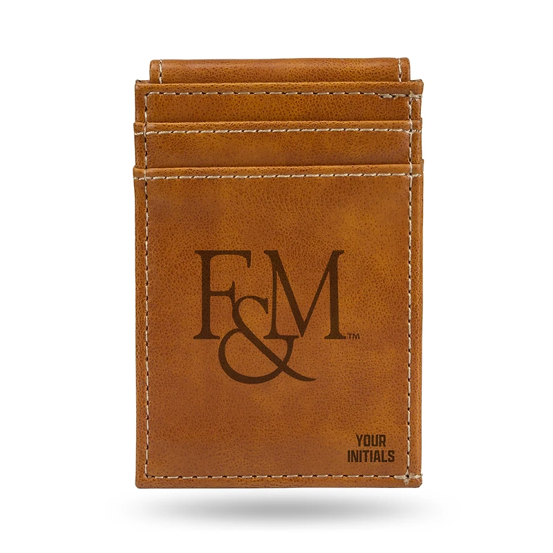Brown Franklin & Marshall Diplomats Personalized Front Pocket Wallet