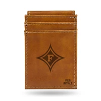 Brown Furman Paladins Personalized Front Pocket Wallet