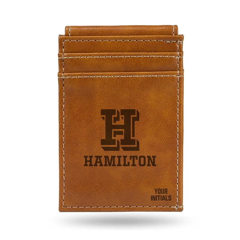 Brown Hamilton Continentals Personalized Front Pocket Wallet