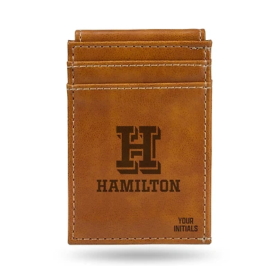 Brown Hamilton Continentals Personalized Front Pocket Wallet