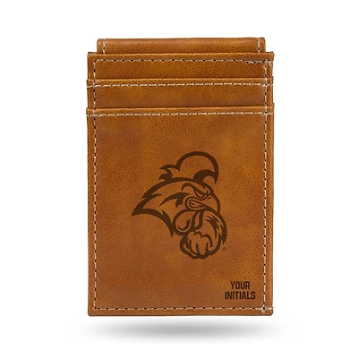 Brown Coastal Carolina Chanticleers Personalized Front Pocket Wallet