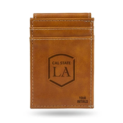 Brown Cal State L.A. Golden Eagles Personalized Front Pocket Wallet