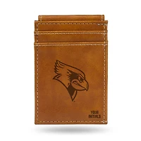 Brown Illinois State Redbirds Personalized Front Pocket Wallet