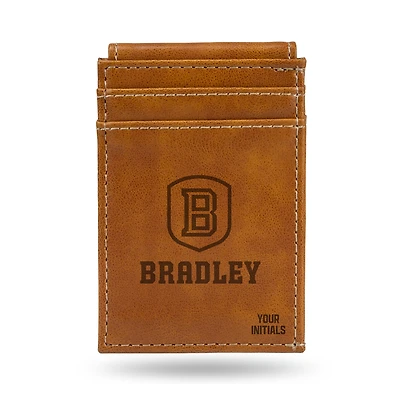 Brown Bradley Braves Personalized Front Pocket Wallet