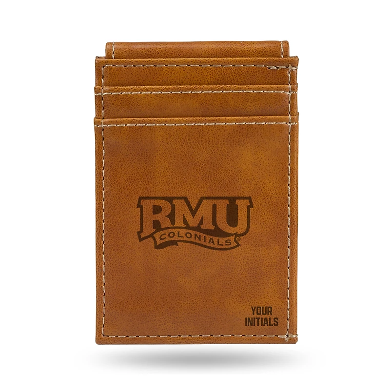 Brown Robert Morris Colonials Personalized Front Pocket Wallet
