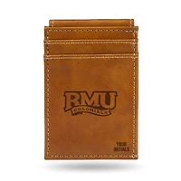 Brown Robert Morris Colonials Personalized Front Pocket Wallet