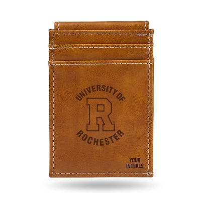 Brown Rochester Yellow Jackets Personalized Front Pocket Wallet