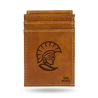 Brown Tampa Spartans Personalized Front Pocket Wallet
