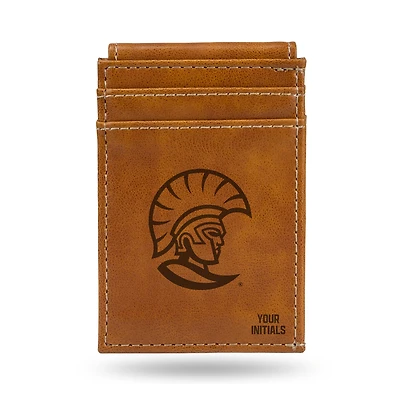 Brown Tampa Spartans Personalized Front Pocket Wallet