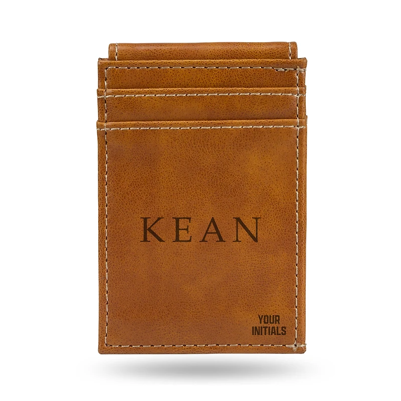 Brown Kean University Cougars Personalized Front Pocket Wallet