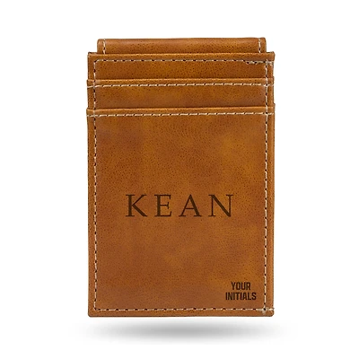 Brown Kean University Cougars Personalized Front Pocket Wallet