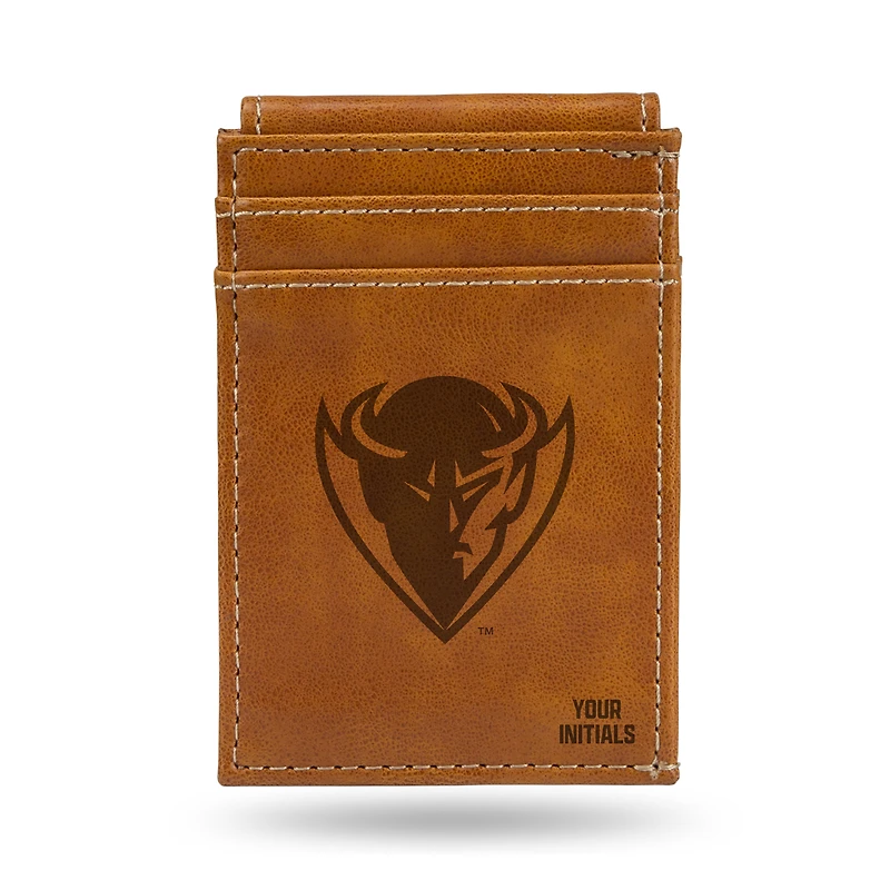 Brown DePaul Blue Demons Personalized Front Pocket Wallet