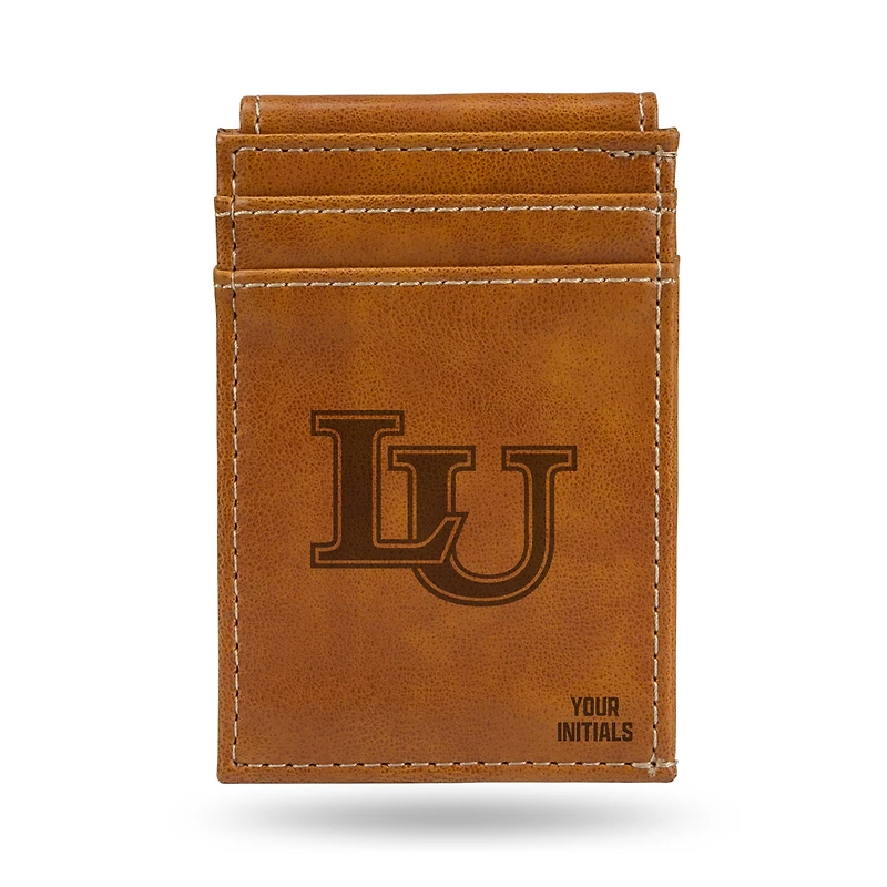 Brown Lindenwood Lions Personalized Front Pocket Wallet