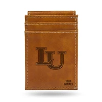 Brown Lindenwood Lions Personalized Front Pocket Wallet