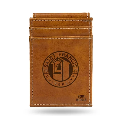 Brown Saint Francis Red Flash Personalized Front Pocket Wallet